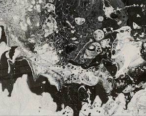 Alleine im Weltall? - 40 x 50 cm - Acryl mit Strukturen auf Leinwand - Sandra Lederer 2022 