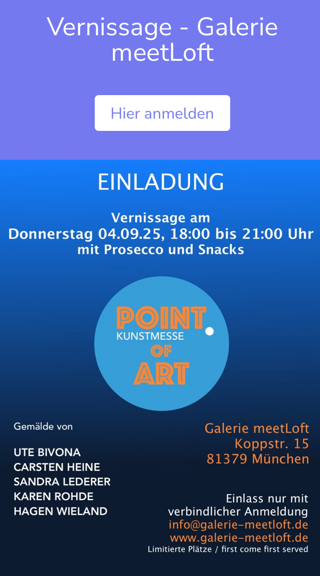 Einladung zur Point of Art Kunstmesse