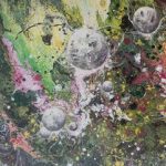Galaxie - 120 x 80 cm - Acryl mit Strukturen auf Leinwand - Sandra Lederer 2023