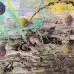 Planeten - 110 x 190 cm - Acryl auf Leinwand - Sandra Lederer 2021 