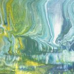 Sternenstaub - 30 x 100 cm - Acryl mit Strukturen auf Leinwand - Sandra Lederer 2025 