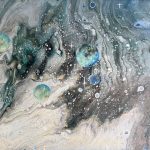 Leuchtende Galaxie - 25 x 30 cm - Acryl auf Leinwand - Sandra Lederer 2025