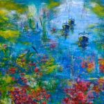 sailing dream - 100 x 140 cm - Acryl/Öl mit Strukturen auf Leinwand - Sandra Lederer 2019 