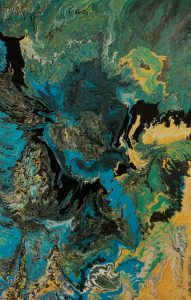Blaue Lagune - 150 x 100 cm - Acryl  auf Leinwand - Sandra Lederer 2021 
