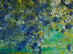 Blue Symphony - 90 x 120 cm - Acryl  auf Leinwand - Sandra Lederer 2022 