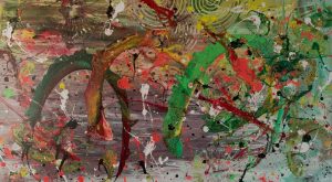Drachentanz 2 - 110 x 190 cm - Acryl/Lack auf Leinwand - Sandra Lederer 2023
