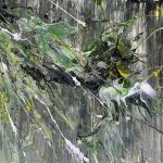 Explosion - 70 x 100 cm - Acryl mit Strukturen auf Leinwand - Sandra Lederer 2024 