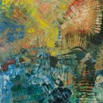 Gesteinswelle - 100 x 70 cm - Acryl auf Leinwand (geklebt auf Holzplatte) - Sandra Lederer 2025 
