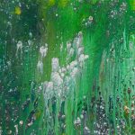 Hängende Gärten - 30 x 50 cm - Acryl/Fluid mit Strukturen auf Leinwand - Sandra Lederer 2018