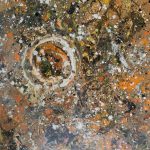Herbstflimmern - 120 x 110 cm - Acryl auf Leinwand (auf Holzplatte geklebt) - Sandra Lederer 2025 