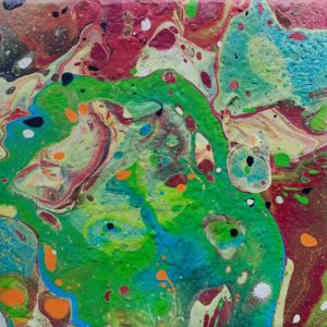Kleine Farbträume - 20 x 20 cm - Acryl mit Strukturen auf Leinwand - Sandra Lederer 2023