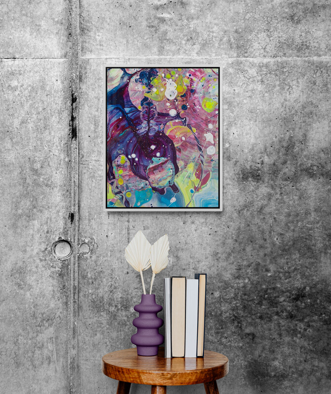 Neonwirbel im Showroom