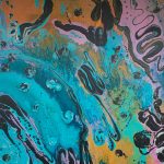 Schlangenstrudel - 100 x 100 cm - Acryl auf Leinwand - Sandra Lederer 2021 