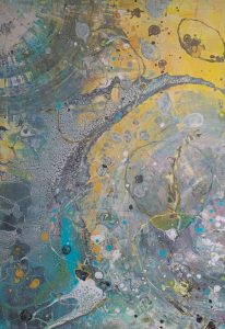 Vibrant - 100 x 70 cm - Acryl/Neonfarben mit Strukturen auf Leinwand - Sandra Lederer 2023 