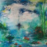 Wenn Träume segeln könnten... - 70 x 50 cm - Acryl/Öl mit Strukturen auf Leinwand - Sandra Lederer 2019 