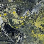 Zitronengalaxie - 100 x 50 cm - Acryl/Farbstift auf Leinwand - Sandra Lederer 2022