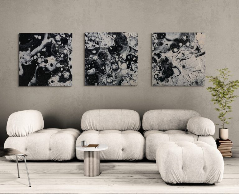 Deep Space One (je 120 x 120 cm) als Triptychon