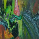 Green Mamba - 100 x 200 cm - Acryl auf Leinwand - Sandra Lederer 2018