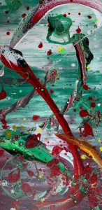 lava drops - 100 x 50 cm - Acryl/Lack auf Leinwand - Sandra Lederer 2022