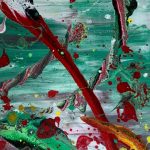 lava drops - 100 x 50 cm - Acryl/Lack auf Leinwand - Sandra Lederer 2022