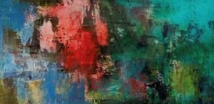 Mystique - 50 x 100 cm - Acryl mit Strukturen auf Leinwand - Sandra Lederer 2021