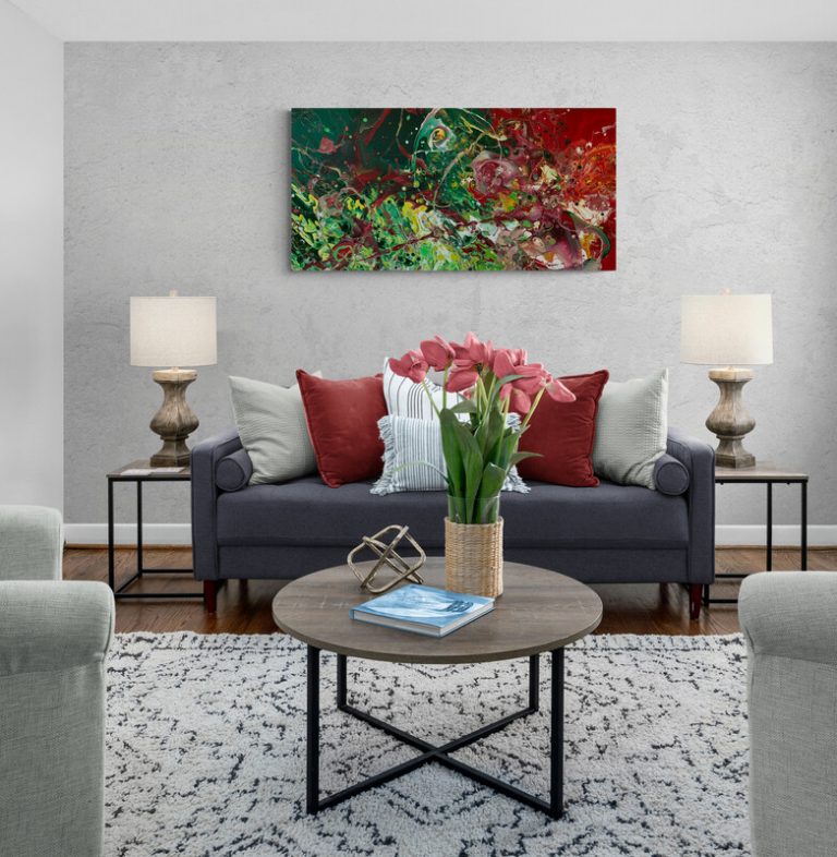 Feuersturm 60 x 120 cm Raumbeispiel