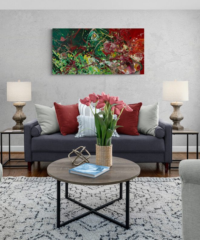 Feuersturm 60 x 120 cm Raumbeispiel