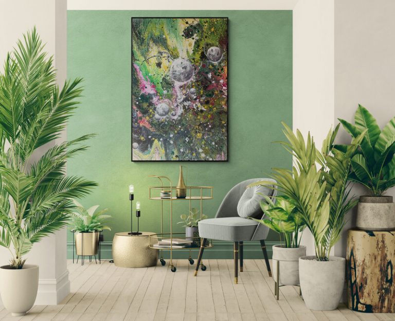 Galaxie - 120 x 80 cm Raumbeispiel