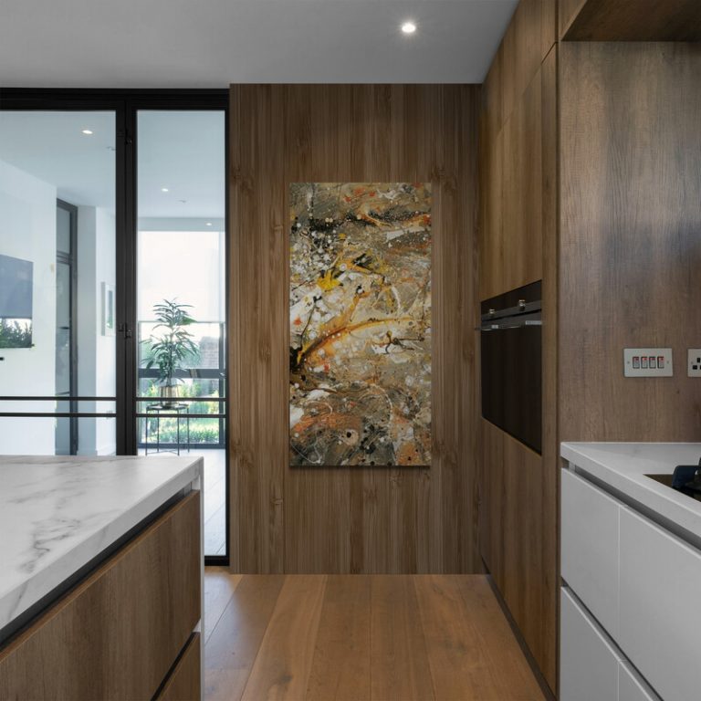 Silver Flame 150 x 75 cm Fine Art Print auf AluDibond Ausschnitt 3