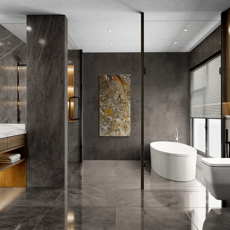 Silver Flame 150 x 75 cm Fine Art Print auf AluDibond Ausschnitt 2