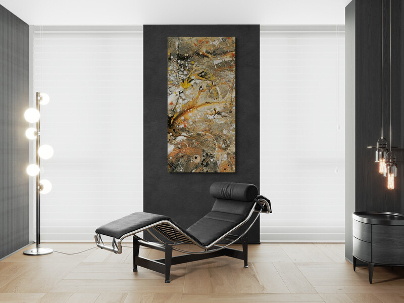 Silver Flame 150 x 75 cm Fine Art Print auf AluDibond Ausschnitt 3