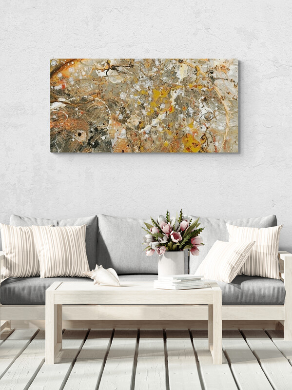 Silver Flame 75 x 150 cm, Limitierte Edition, 5 Exemplare, Fine Art Print auf Alu-Dibond,