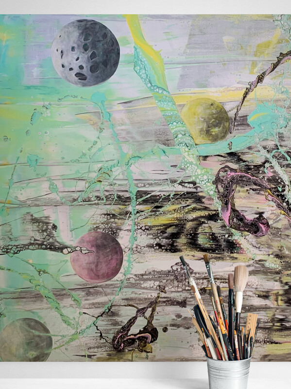 Planeten - 110 x 190 cm - Detailaufnahme