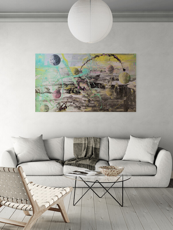 Planeten 110 x 190 cm Raumbeispiel