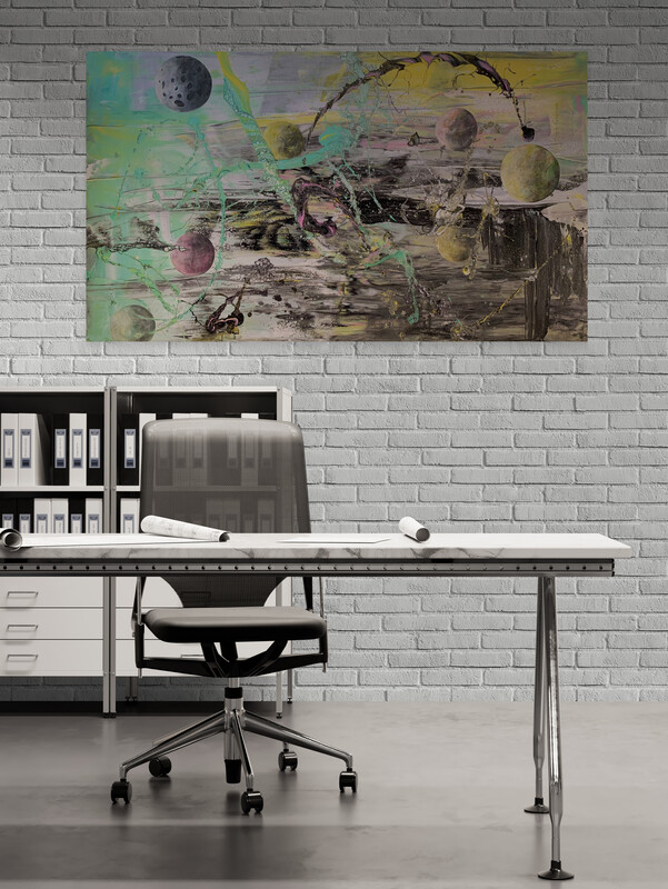 Planeten 110 x 190 cm Raumbeispiel