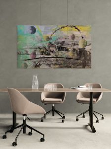 Planeten 110 x 190 cm Raumbeispiel