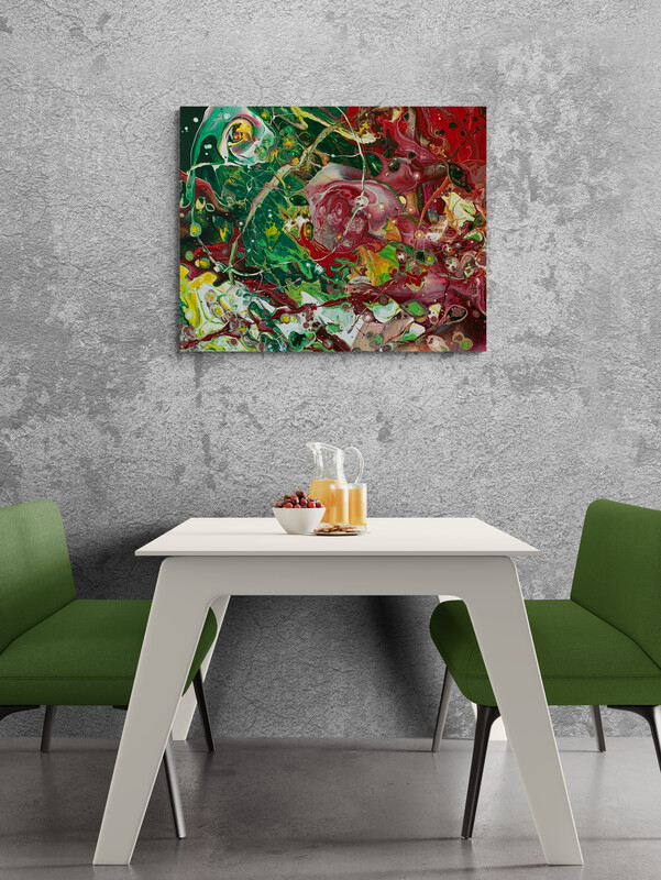 Feuersturm Ausschnitt Edition 2026 - 80 x 100 cm - Raumbeispiel