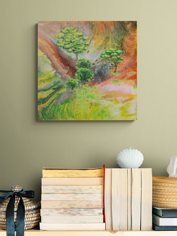 Hüter der Stille - 50 x 50 cm - Acryl auf Leinwand - Sandra Lederer 2026