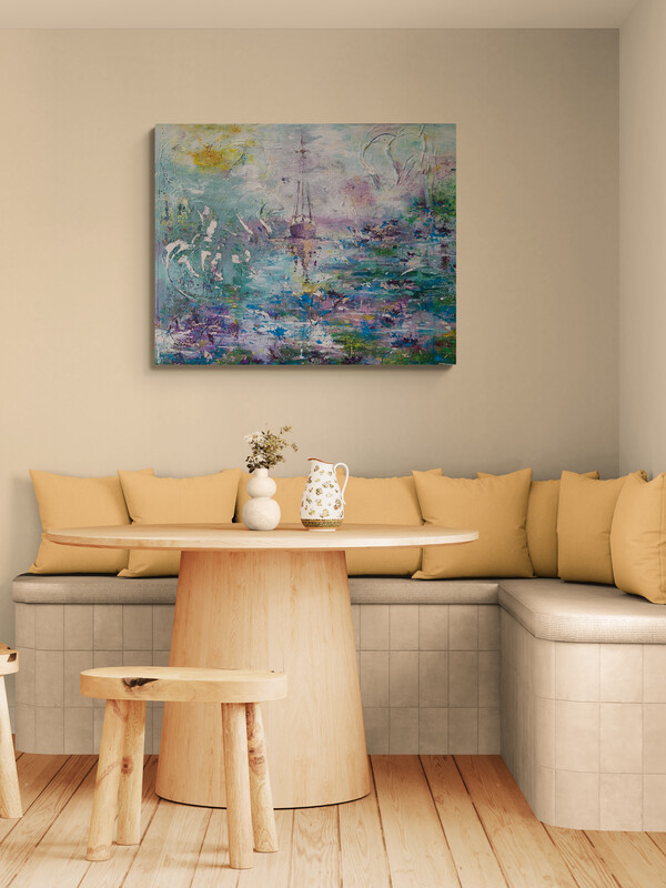 Roseninsel Raumbeispiel Bildgrröße 80 x 100 cm