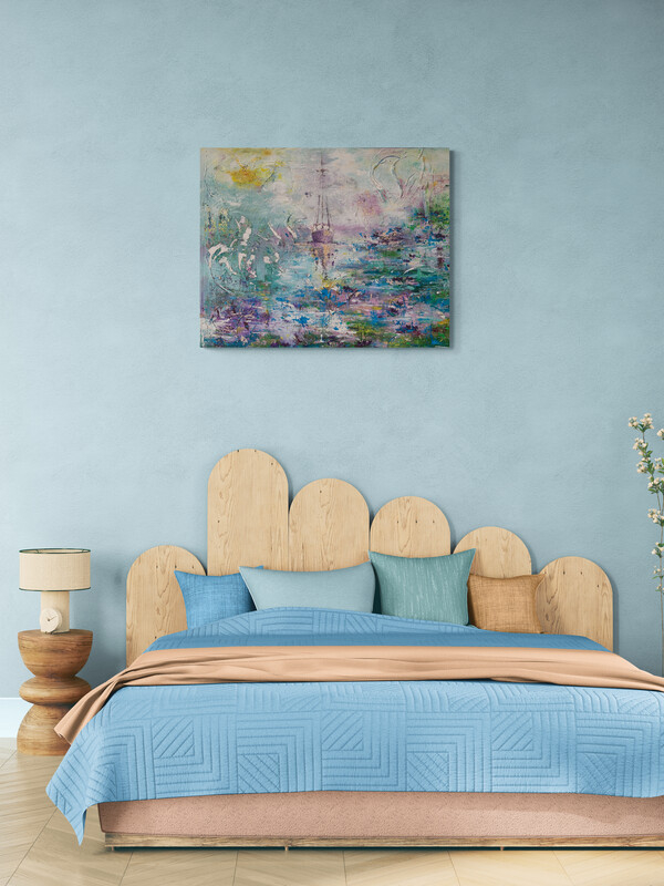 Roseninsel Raumbeispiel Bildgrröße 80 x 100 cm