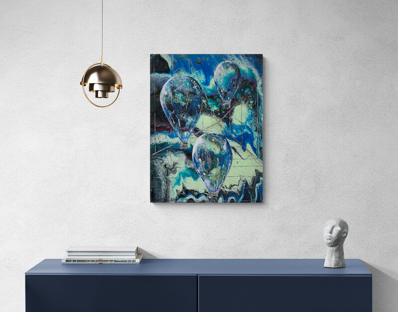 Kleine Ballons Kunstdruck