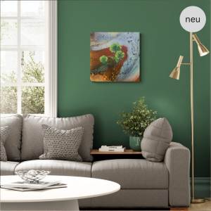 Hüter der anderen Welt - abstraktes Acrylgemälde in Grün, Rot und Grau mit 3 Bäumen - Sandra Lederer - sanslart - Gengenbach - Ortenau - Offenburg - ARTist Obernai